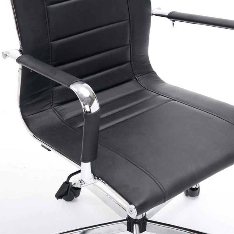 Silla de oficina KOLA en piel color negro