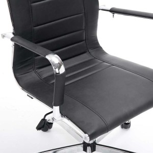 Silla de oficina KOLA en piel color negro