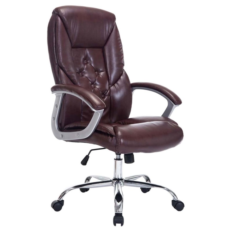 Sillón de oficina DIONE PRO, máxima resistencia y gran confort con grueso acolchado, en piel negro