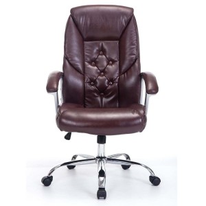 Sillón de oficina DIONE PRO, máxima resistencia y gran confort con grueso acolchado, en piel negro