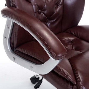Sillón de oficina DIONE PRO, máxima resistencia y gran confort con grueso acolchado, en piel negro