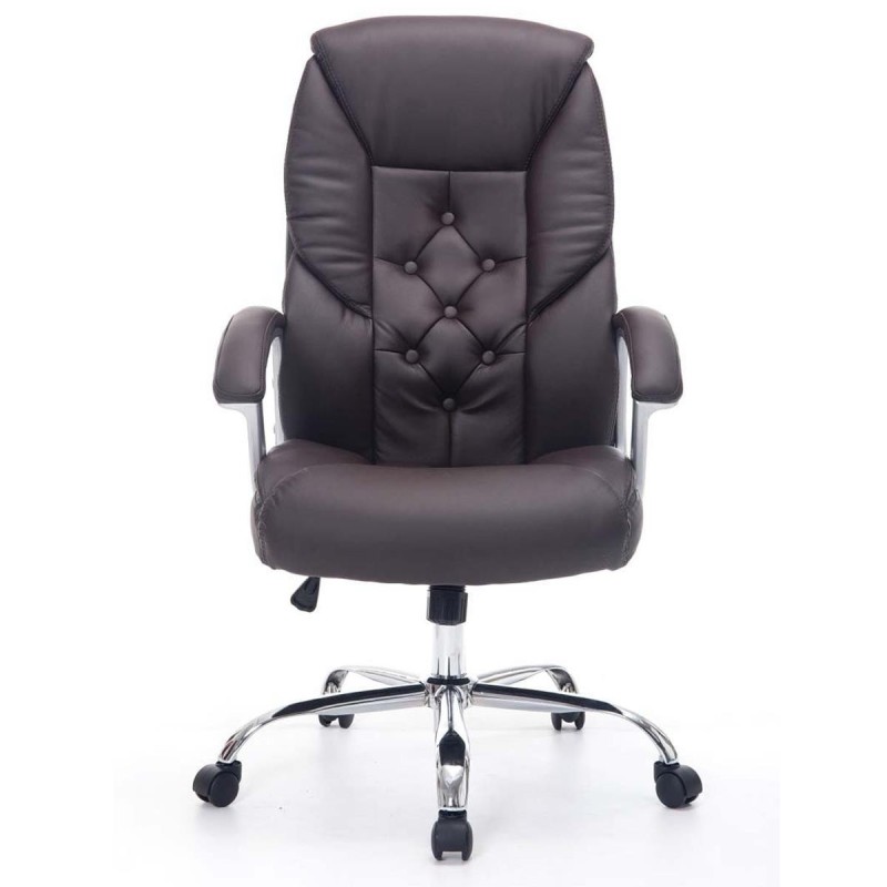 Sillón de oficina DIONE PRO, máxima resistencia y gran confort con grueso acolchado, en piel negro