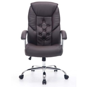 Sillón de oficina DIONE PRO, máxima resistencia y gran confort con grueso acolchado, en piel negro
