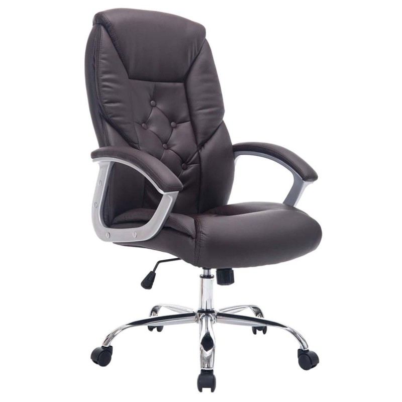 Sillón de oficina DIONE PRO, máxima resistencia y gran confort con grueso acolchado, en piel negro