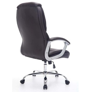 Sillón de oficina DIONE PRO, máxima resistencia y gran confort con grueso acolchado, en piel negro