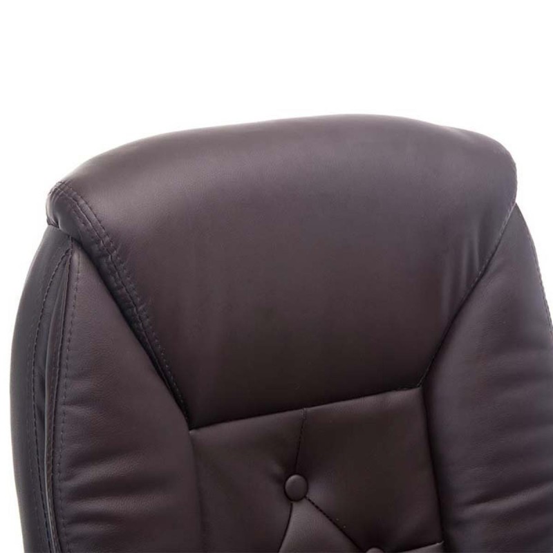 Sillón de oficina DIONE PRO, máxima resistencia y gran confort con grueso acolchado, en piel negro