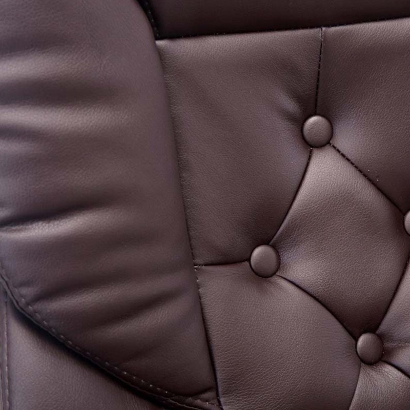 Sillón de oficina DIONE PRO, máxima resistencia y gran confort con grueso acolchado, en piel negro