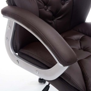 Sillón de oficina DIONE PRO, máxima resistencia y gran confort con grueso acolchado, en piel negro
