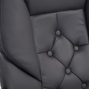 Sillón de oficina DIONE PRO, máxima resistencia y gran confort con grueso acolchado, en piel negro