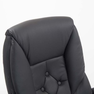 Sillón de oficina DIONE PRO, máxima resistencia y gran confort con grueso acolchado, en piel negro
