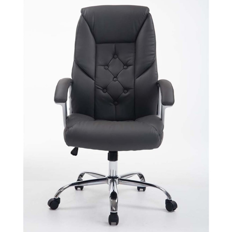 Sillón de oficina DIONE PRO, máxima resistencia y gran confort con grueso acolchado, en piel negro