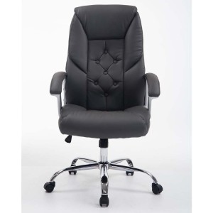 Sillón de oficina DIONE PRO, máxima resistencia y gran confort con grueso acolchado, en piel negro