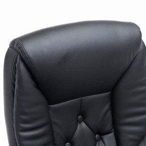 Sillón de oficina DIONE PRO, máxima resistencia y gran confort con grueso acolchado, en piel negro