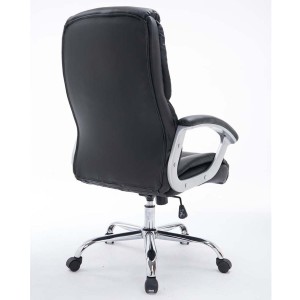 Sillón de oficina DIONE PRO, máxima resistencia y gran confort con grueso acolchado, en piel negro