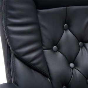 Sillón de oficina DIONE PRO, máxima resistencia y gran confort con grueso acolchado, en piel negro