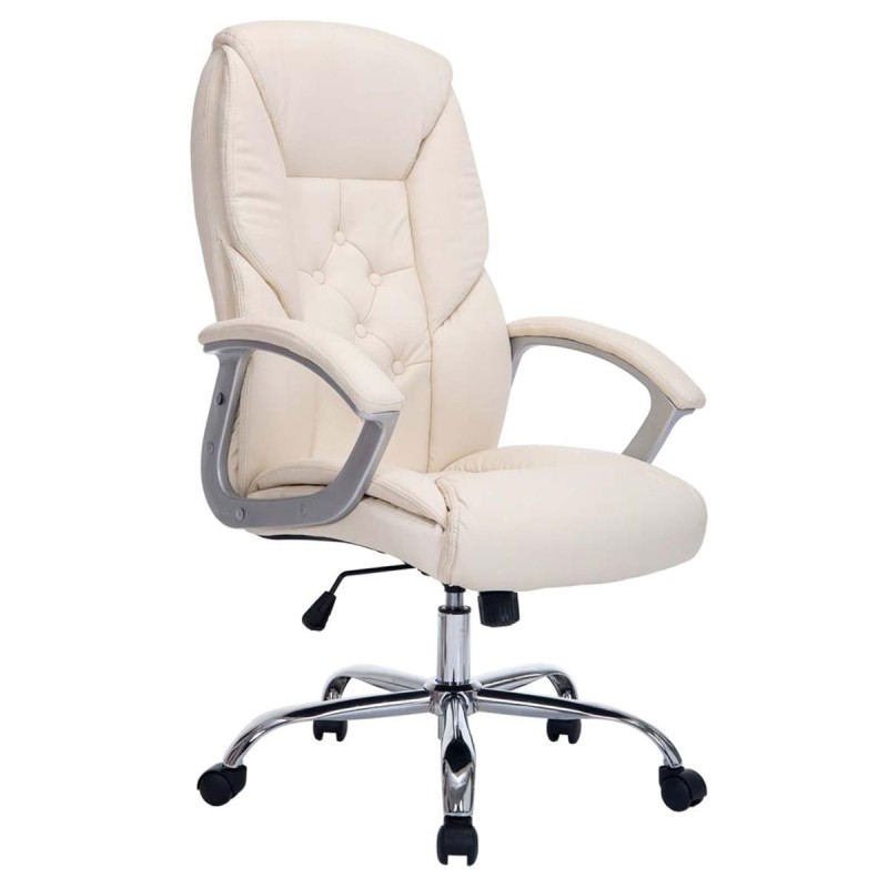 Sillón de oficina DIONE PRO, máxima resistencia y gran confort con grueso acolchado, en piel negro