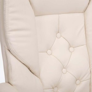 Sillón de oficina DIONE PRO, máxima resistencia y gran confort con grueso acolchado, en piel negro