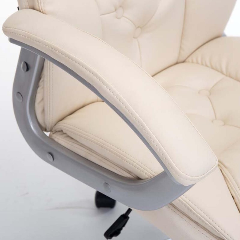 Sillón de oficina DIONE PRO, máxima resistencia y gran confort con grueso acolchado, en piel negro