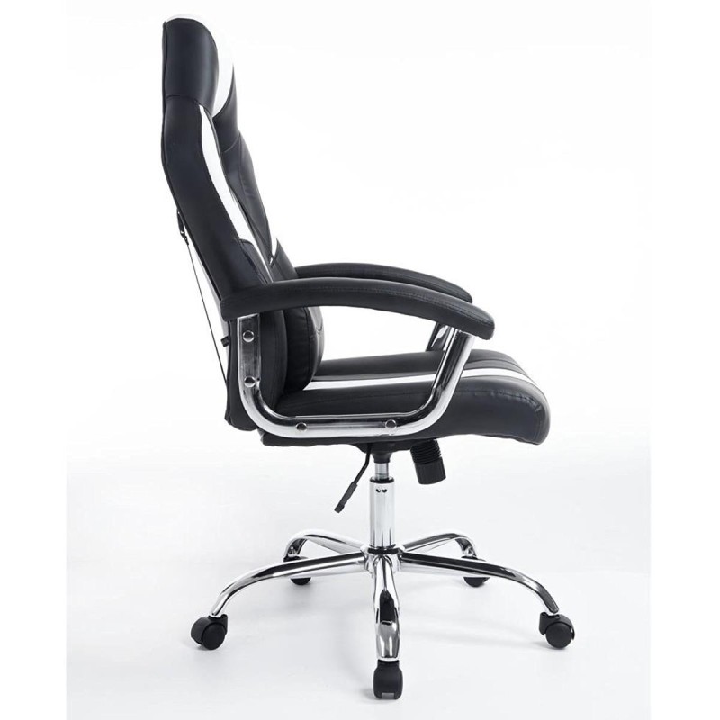 Sillon Gaming INDOS, diseño deportivo, con cojín lumbar, en negro