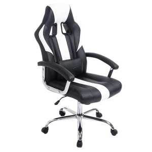 Sillon Gaming INDOS, diseño deportivo, con cojín lumbar, en negro