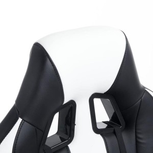 Sillon Gaming INDOS, diseño deportivo, con cojín lumbar, en negro