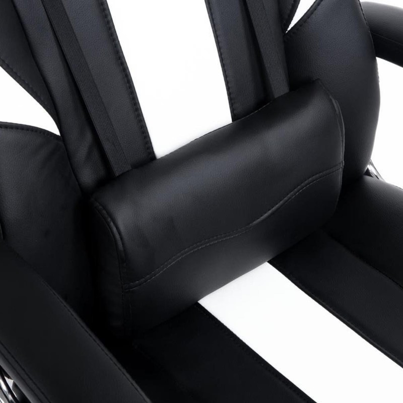 Sillon Gaming INDOS, diseño deportivo, con cojín lumbar, en negro