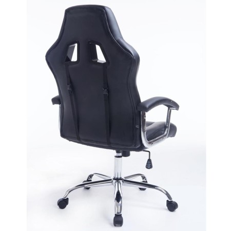 Sillon Gaming INDOS, diseño deportivo, con cojín lumbar, en negro 2