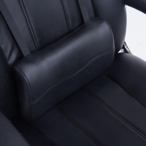 Sillon Gaming INDOS, diseño deportivo, con cojín lumbar, en negro