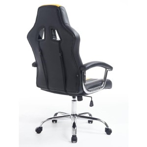 Sillon Gaming INDOS, diseño deportivo, con cojín lumbar, en negro