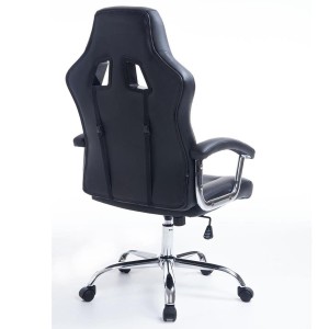 Sillon Gaming INDOS, diseño deportivo, con cojín lumbar, en negro