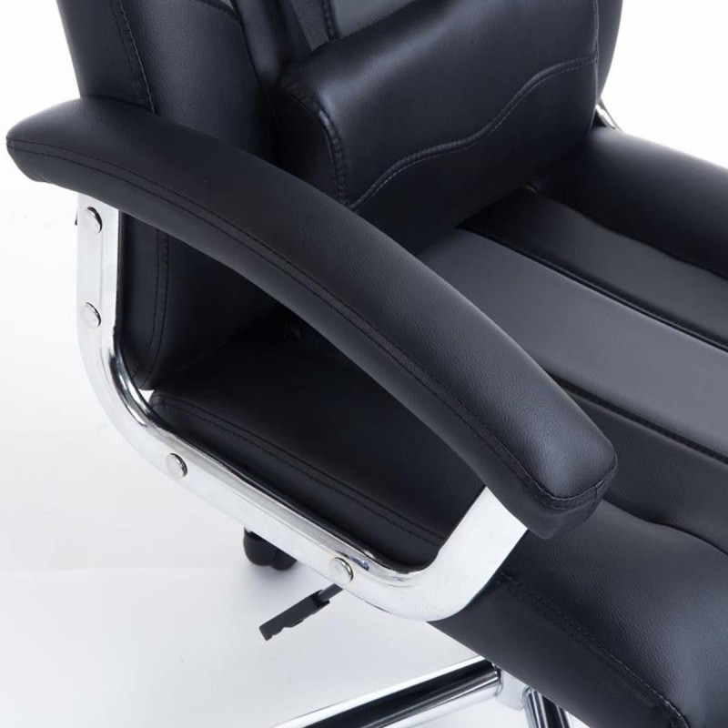 Sillon Gaming INDOS, diseño deportivo, con cojín lumbar, en negro
