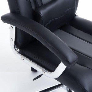 Sillon Gaming INDOS, diseño deportivo, con cojín lumbar, en negro