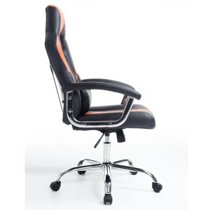 Sillon Gaming INDOS, diseño deportivo, con cojín lumbar, en negro