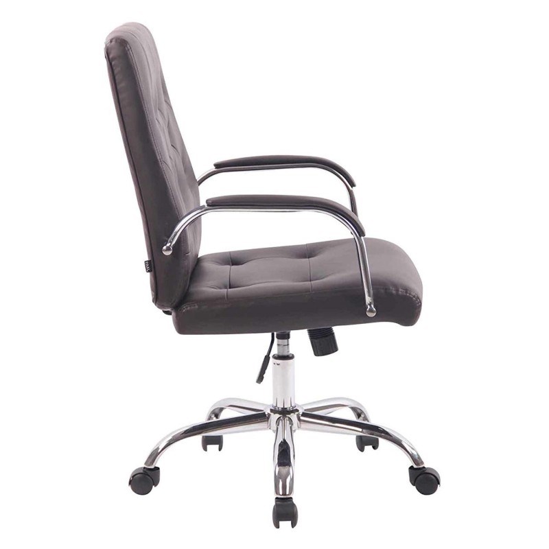 Silla de oficina NESI en piel color negro