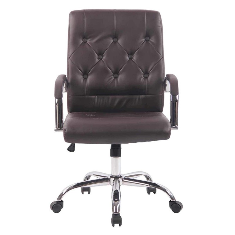 Silla de oficina NESI en piel color negro