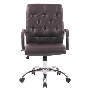 Silla de oficina NESI en piel color negro