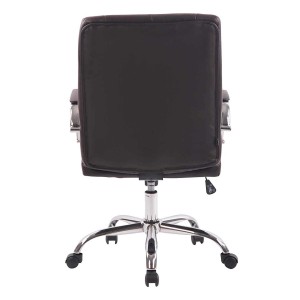 Silla de oficina NESI en piel color negro