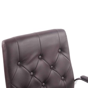 Silla de oficina NESI en piel color negro