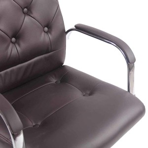 Silla de oficina NESI en piel color negro