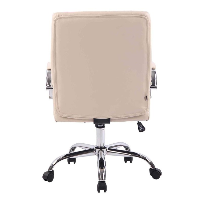 Silla de oficina NESI en piel color negro