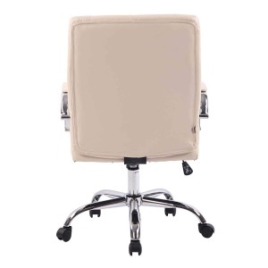 Silla de oficina NESI en piel color negro