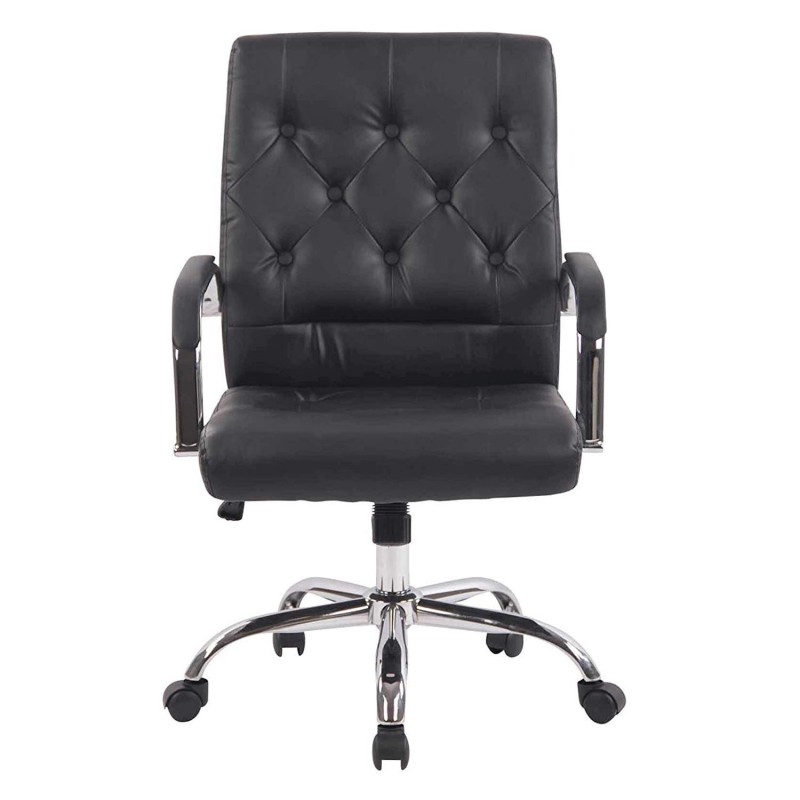 Silla de oficina NESI en piel color negro