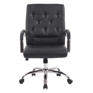 Silla de oficina NESI en piel color negro