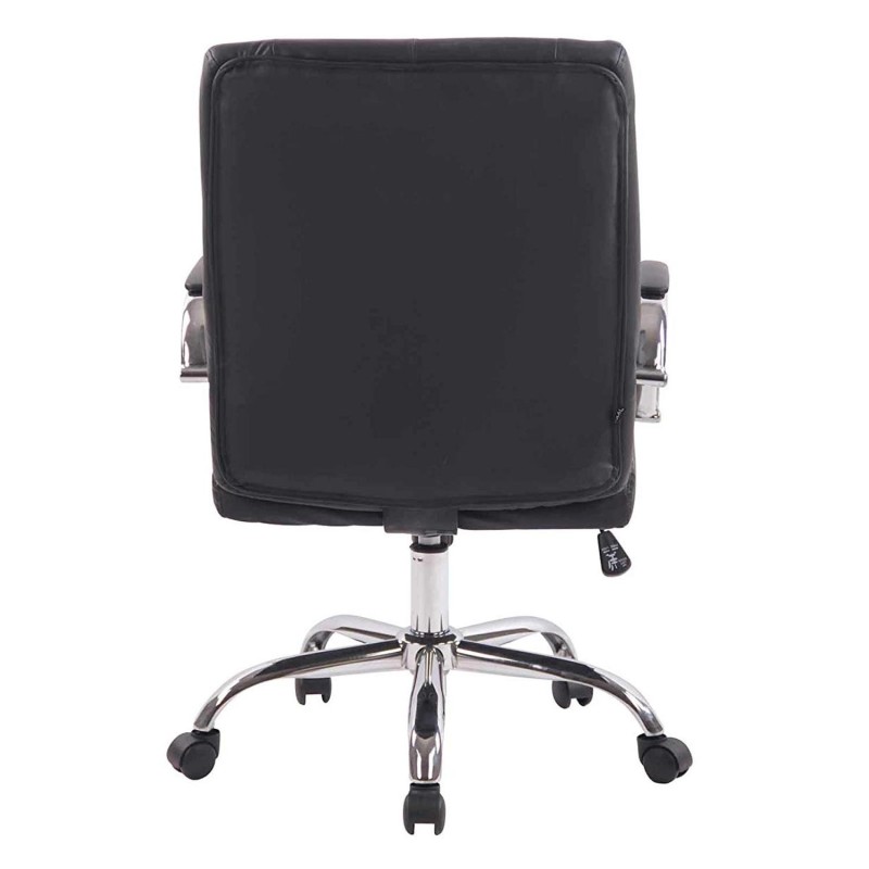 Silla de oficina NESI en piel color negro