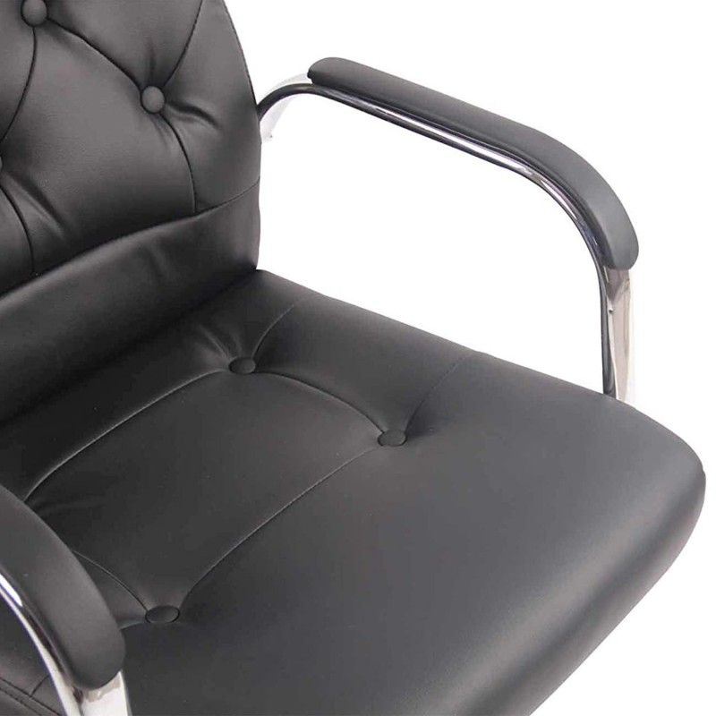 Silla de oficina NESI en piel color negro