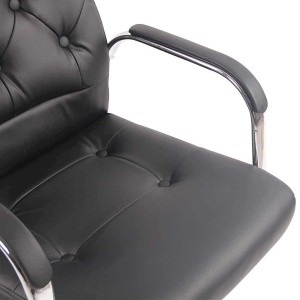 Silla de oficina NESI en piel color negro