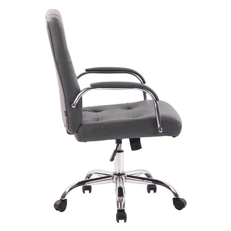 Silla de oficina NESI en piel color negro