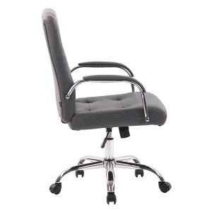 Silla de oficina NESI en piel color negro