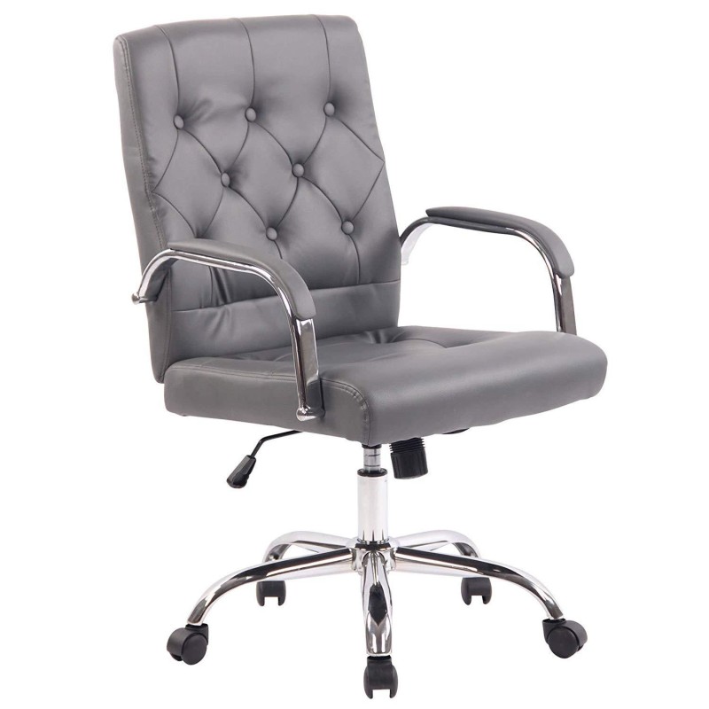 Silla de oficina NESI en piel color negro