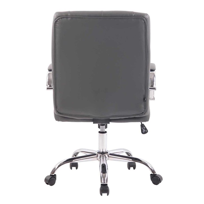 Silla de oficina NESI en piel color negro